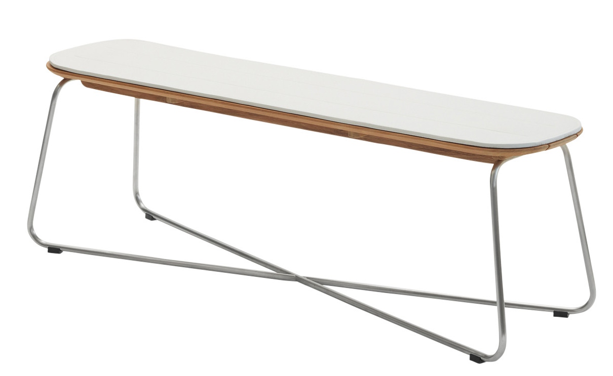 Lilium Banc Benche Cushion Coussin d'assise extérieur Skagerak by Fritz Hansen Blanc