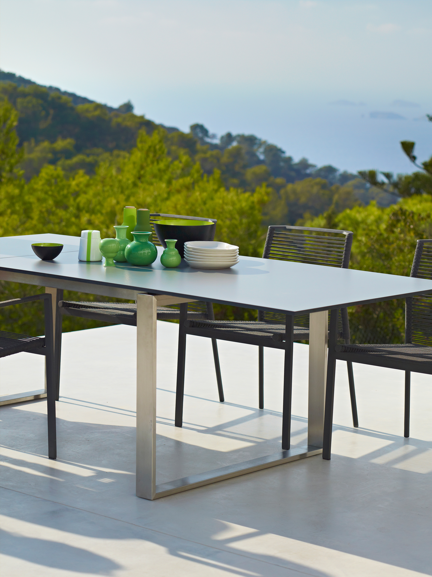 Edge Outdoor Table à manger avec 2 allonges Cane-Line