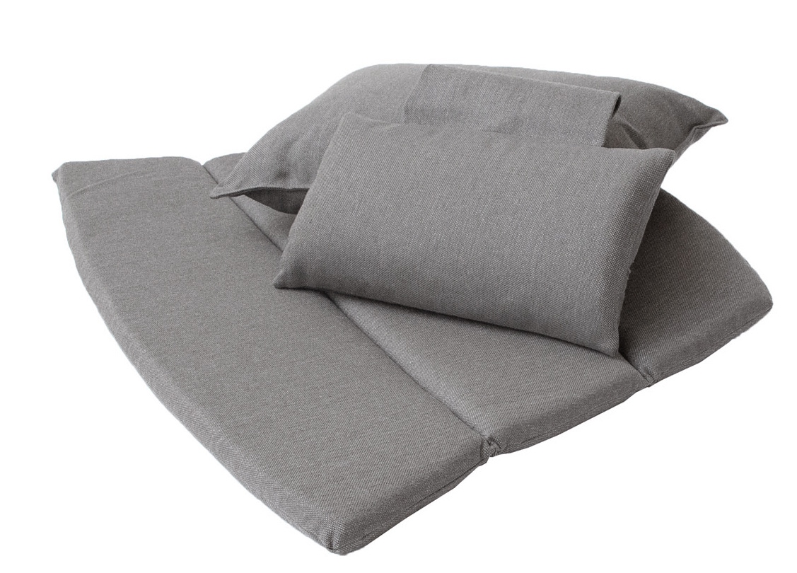 Breeze Outdoor Fauteuil à dossier haut Cane-Line Taupe avec coussins