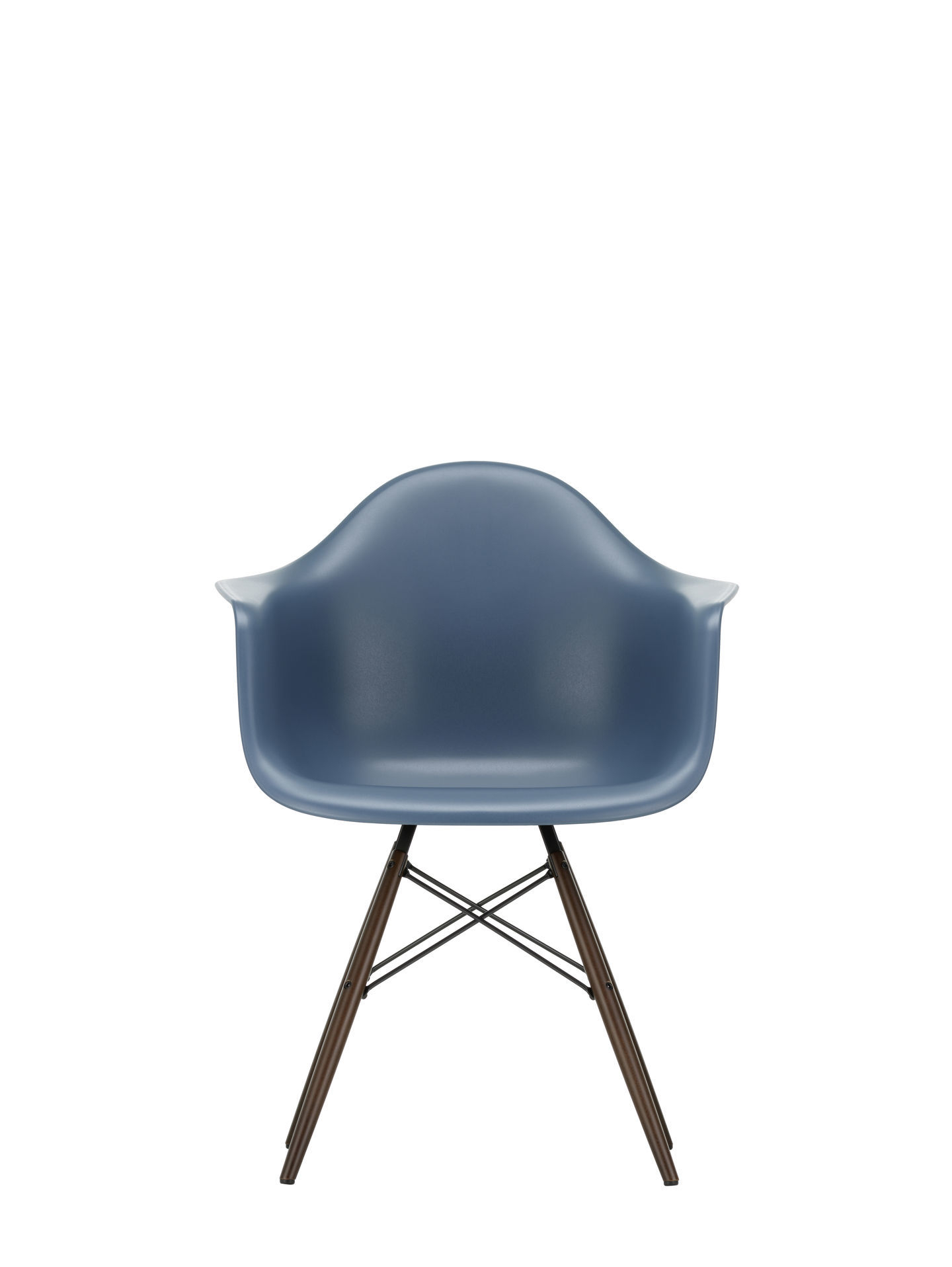 Eames Plastic Arm Chair DAW Chaise Vitra Érable jaunâtre - Sea blue