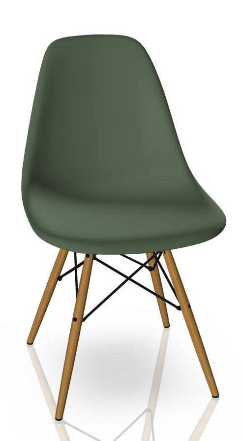 Eames Plastic Side Chair DSW Chaise Vitra Frêne couleur miel - forest