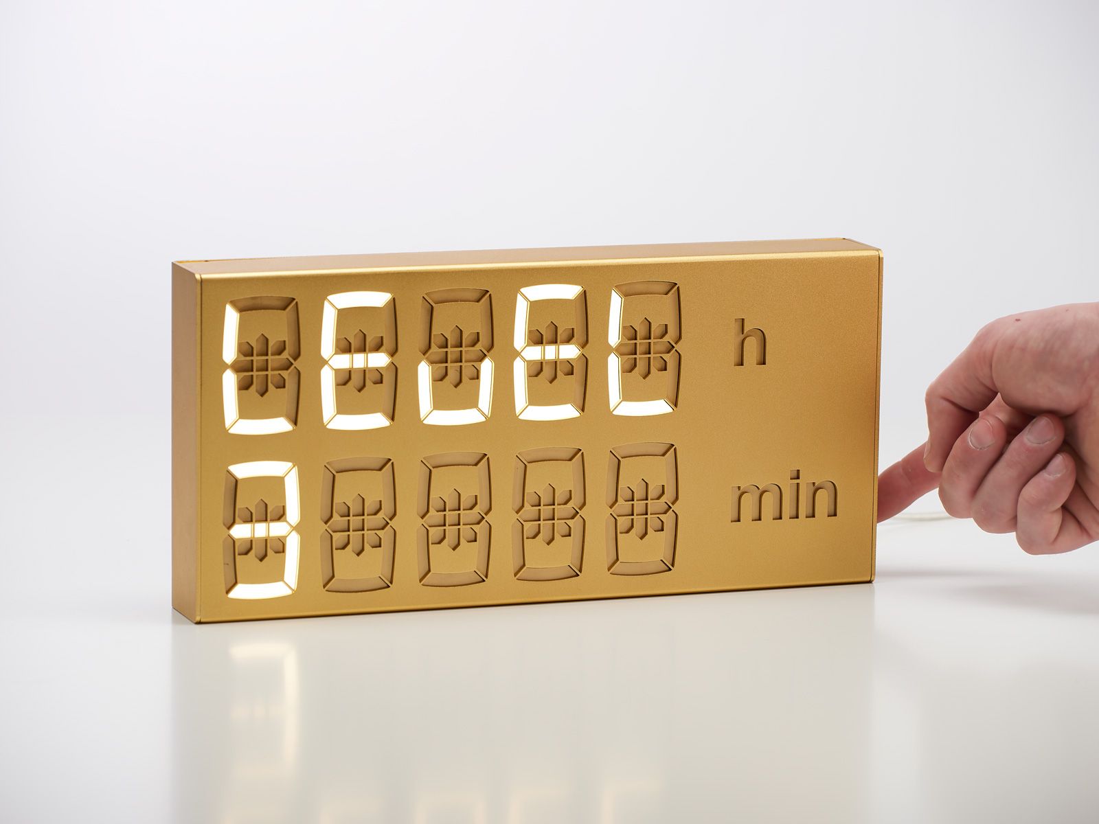 Digital clock LED Horloge numérique / horloge de table / horloge murale GOLD Albert Clock 