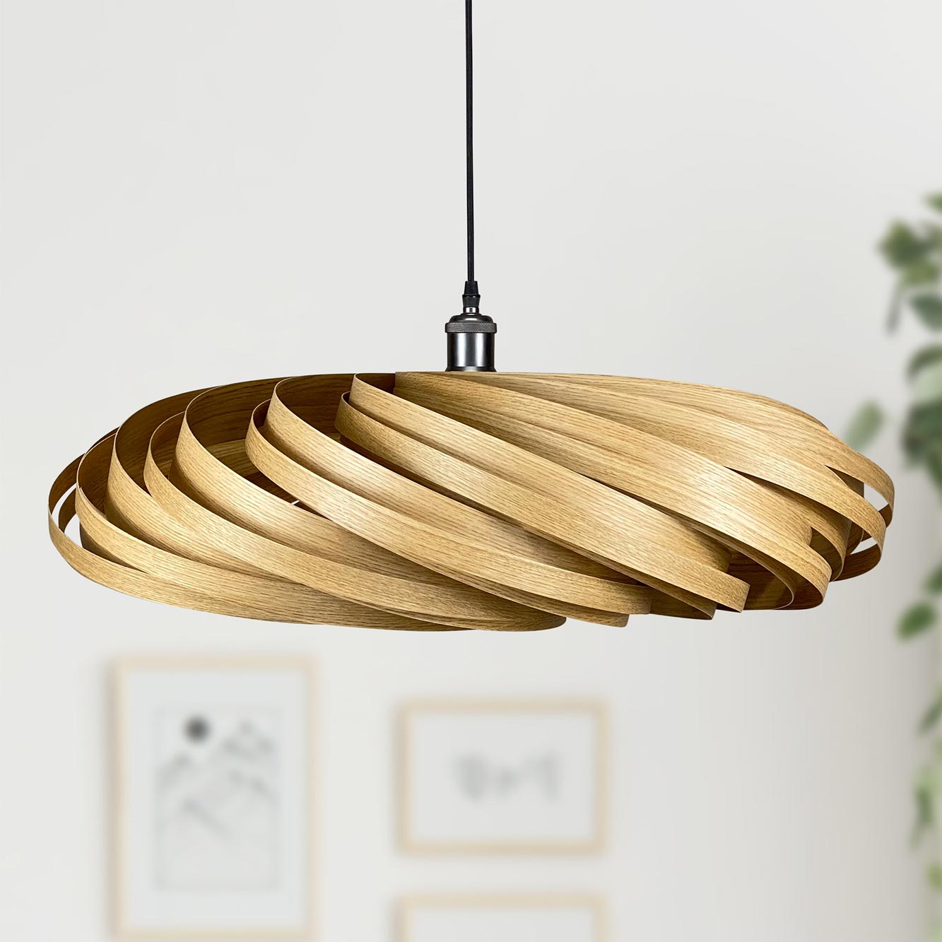 Veneria Lampe à suspendre Ø70 cm Chêne Gofurnit