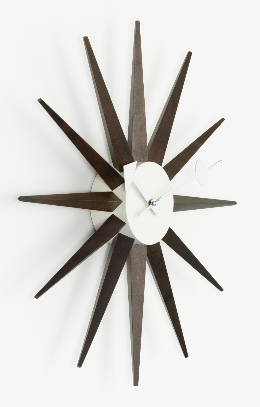 Sunburst Clock Horloge Murale - Noyer Vitra