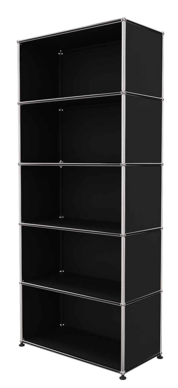USM Haller Étagère Ouvrir H 179 cm Noir graphite - FAST DELIVERY