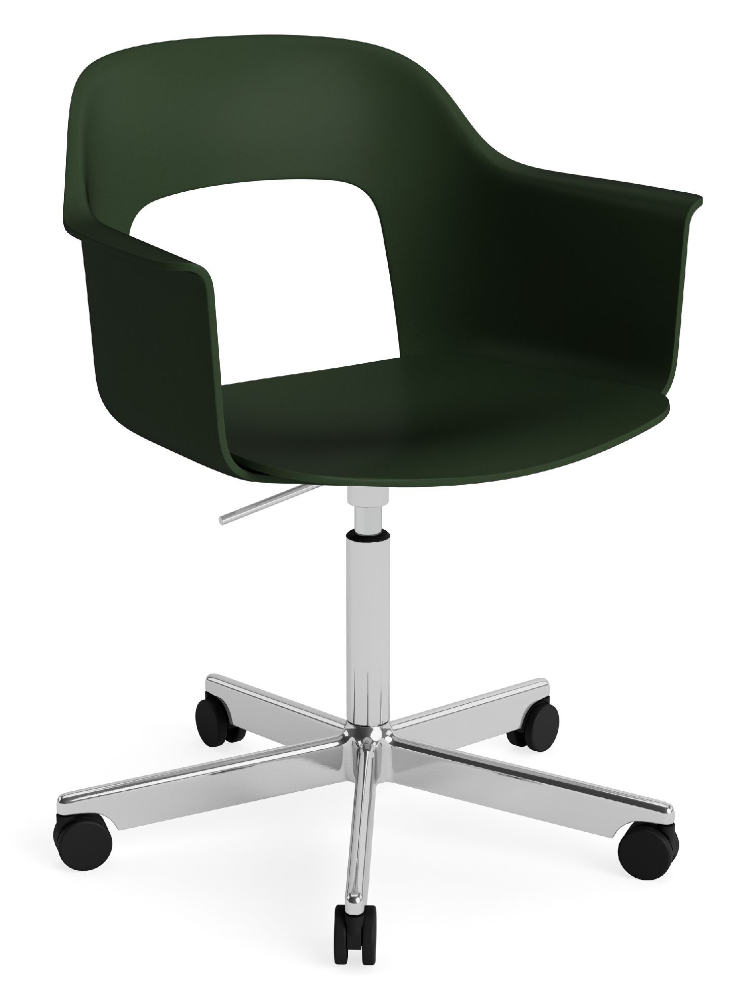 Layout Armchair 241 Fauteuil 5 pieds en étoile Mécanisme de rotation avec vérin à gaz Hay 