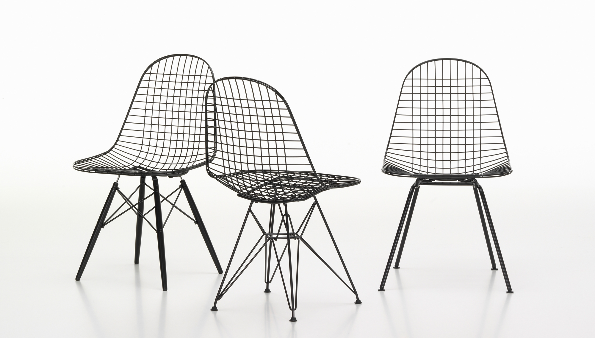 DKW Wire Chair Chaise assise rembourree Vitra