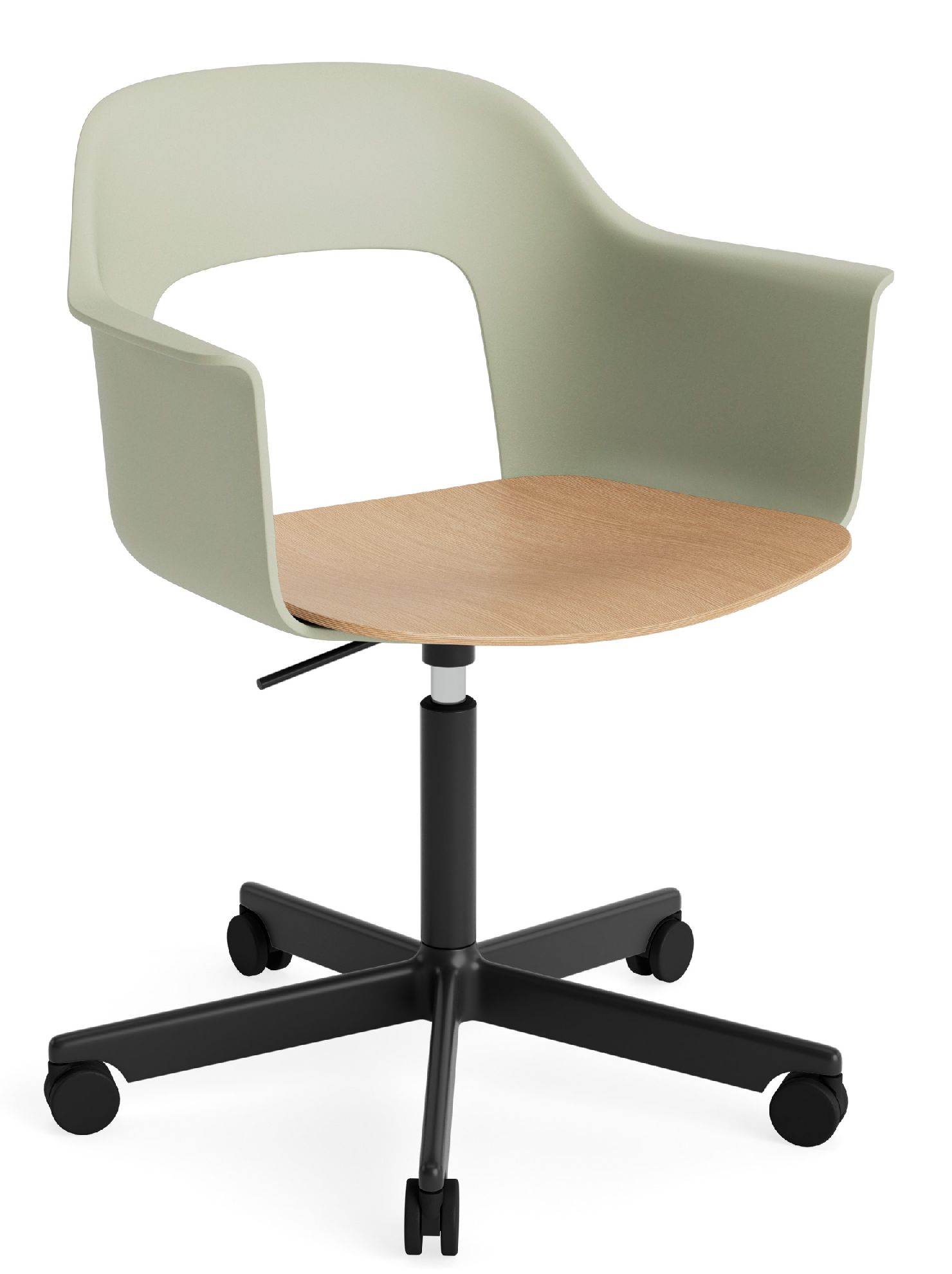 Layout Armchair 242 Fauteuil 4 pieds en étoile Vérin à gaz avec fonction pivotante Hay