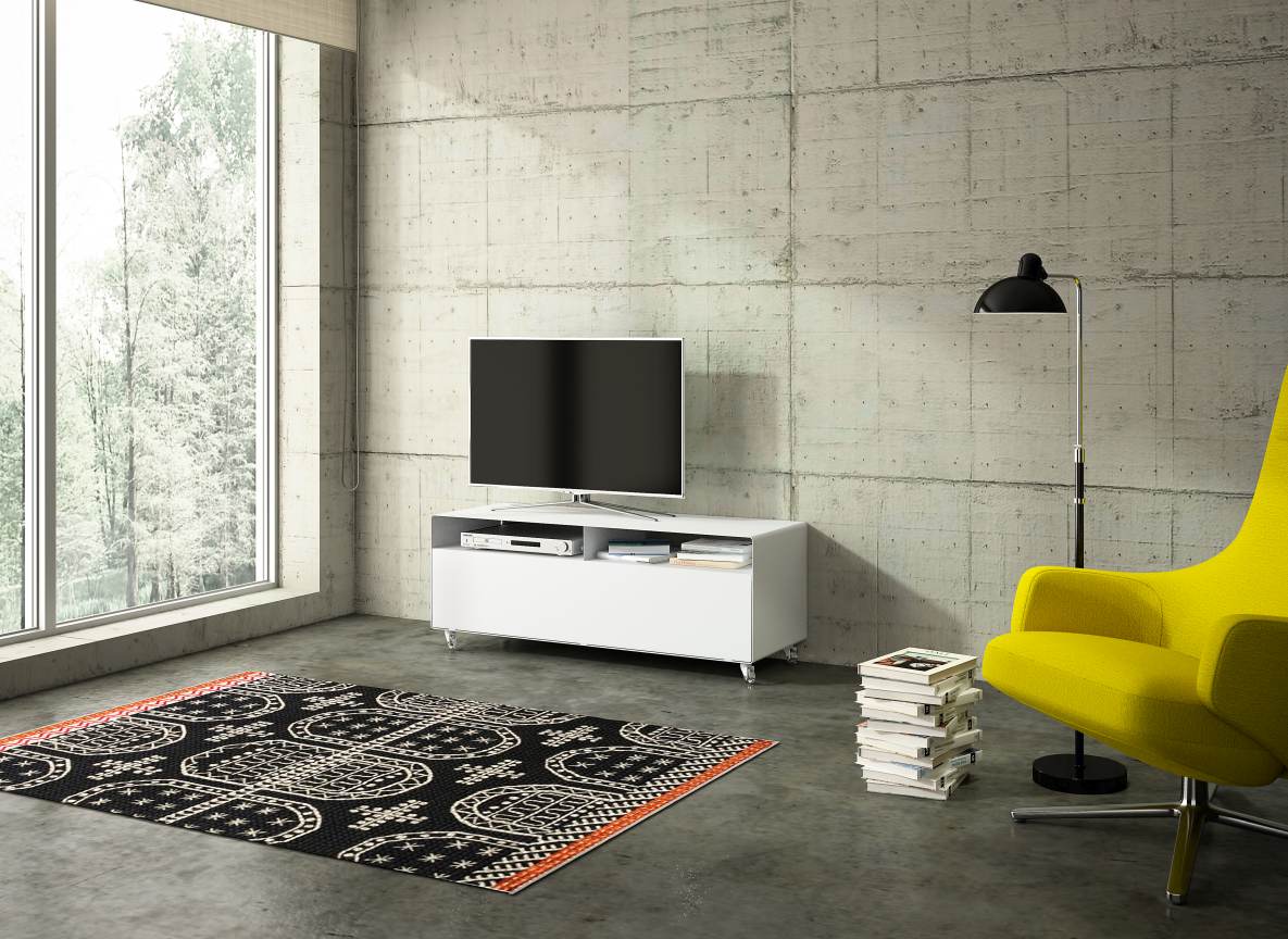 R109N Sideboard avec roulettes transparentes Müller Möbelfabrikation - QUICK SHIP