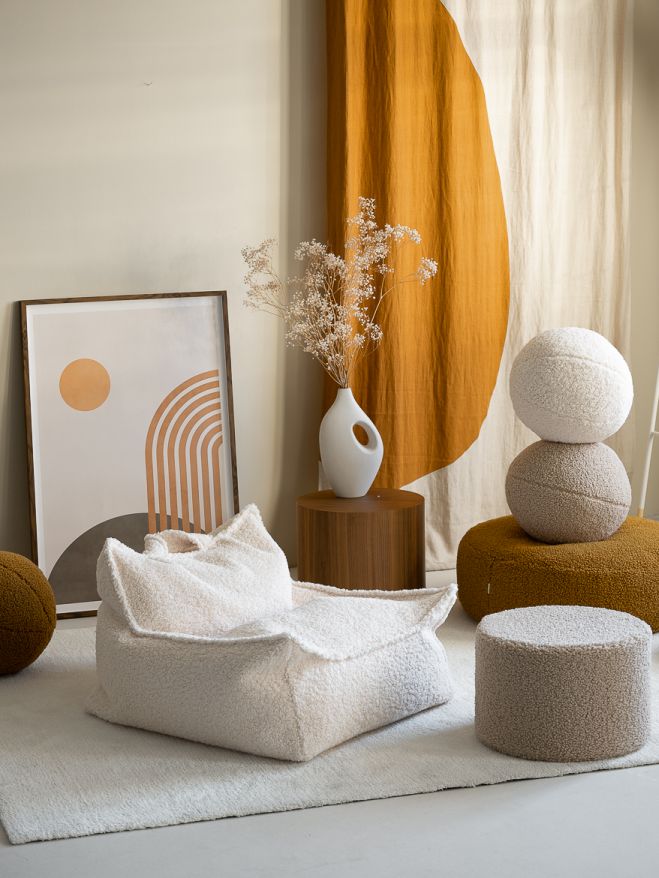 Fauteuil-sac en tissu Teddy Wigiwama