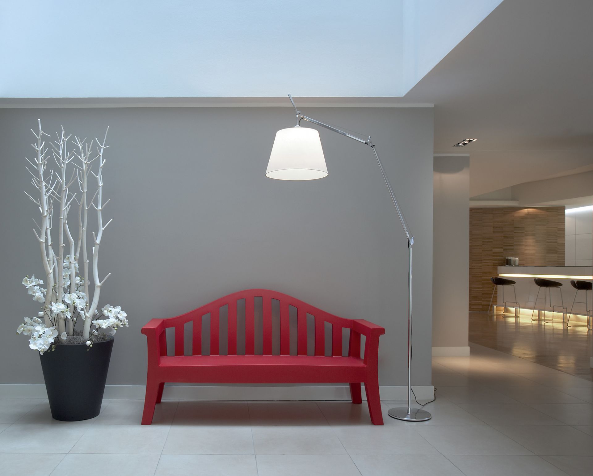 Tolomeo Mega Floor lampadaire base et tige noir Artemide