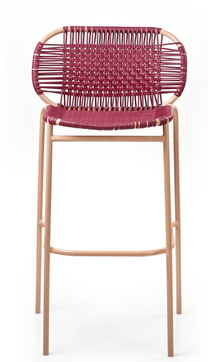 Cielo Barstool Tabouret de bar Extérieur ames Rouge - Rose sable