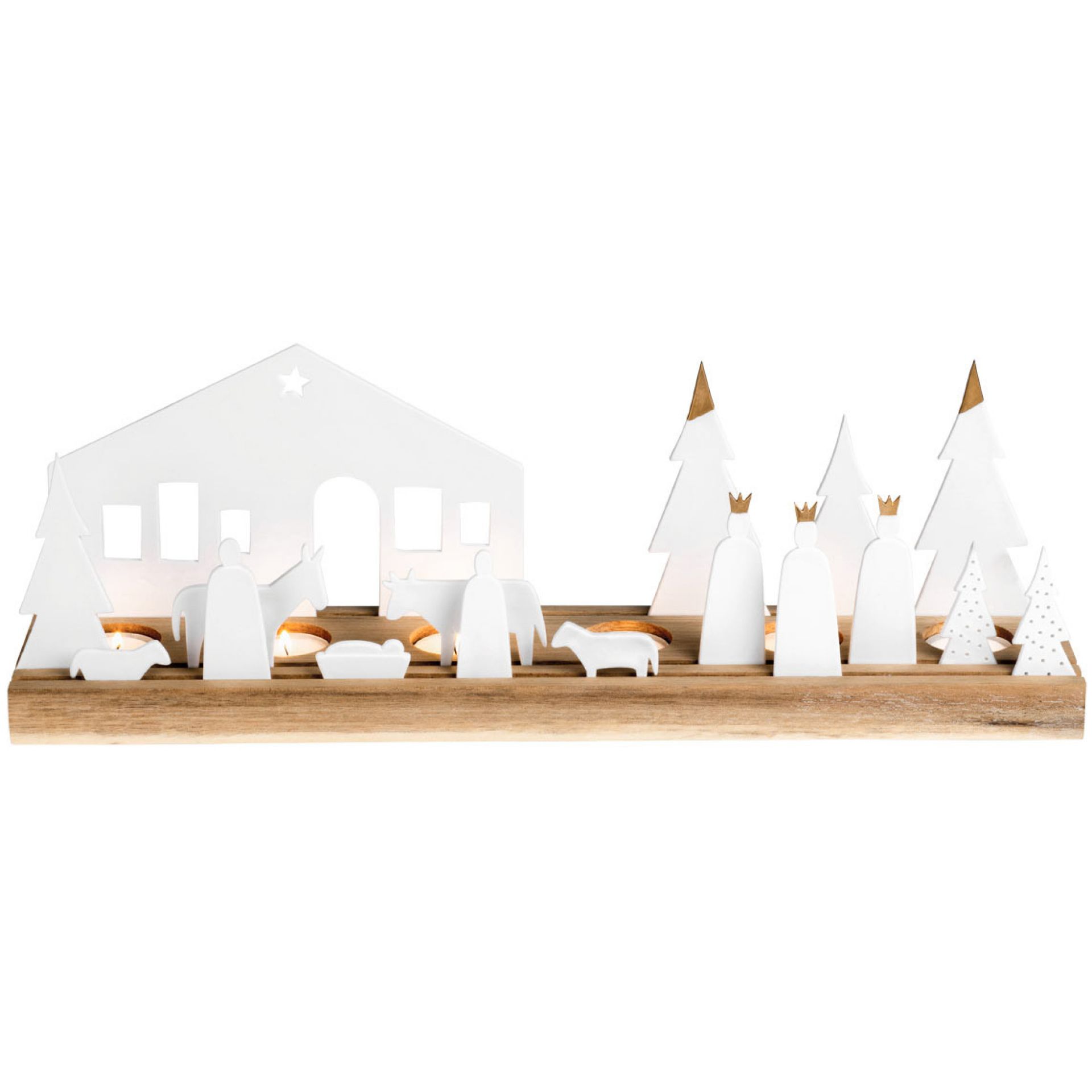 Crèche vivante d'objets lumineux de Noël Räder
