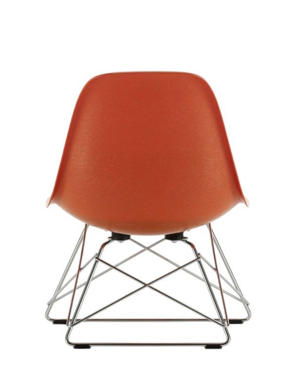 Eames Fiberglass Chair LSR chaise avec coussin d'assise Vitra