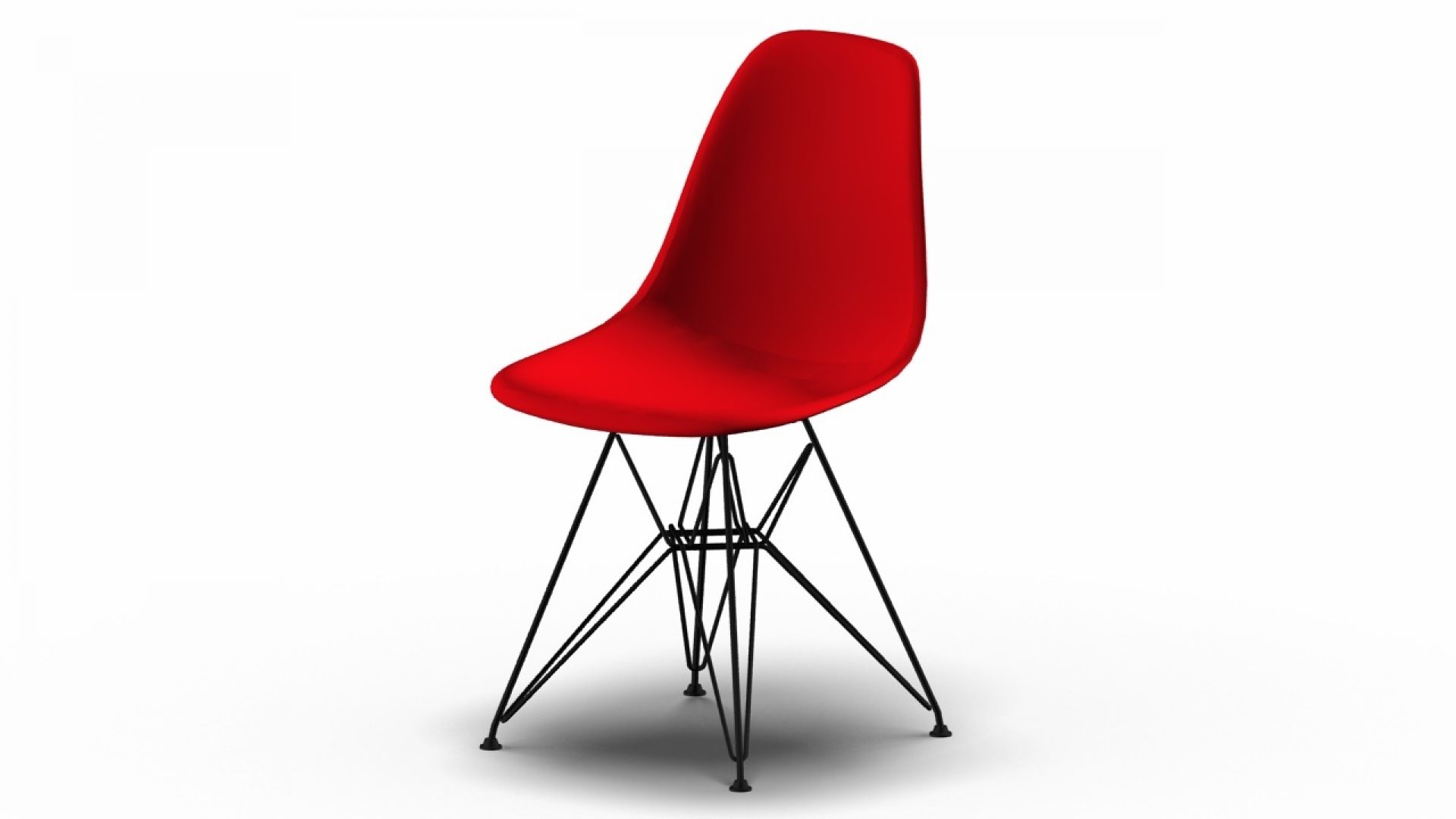 Eames Plastic Side Chair DSR Stuhl Vitra-Classic rot-Basic dark Eames Plastic Side Chair DSR Stuhl Vitra-Classic rot-Basic dark