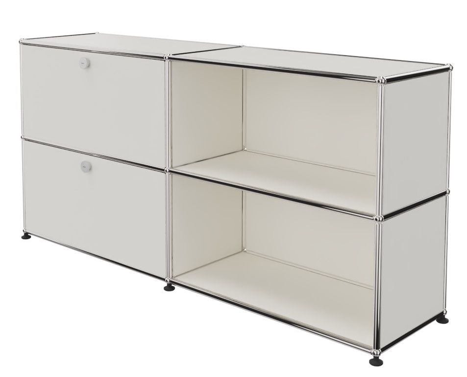 USM Haller Sideboard 2 Ouvert / 2 abattants à gauche Blanc pur - FAST DELIVERY