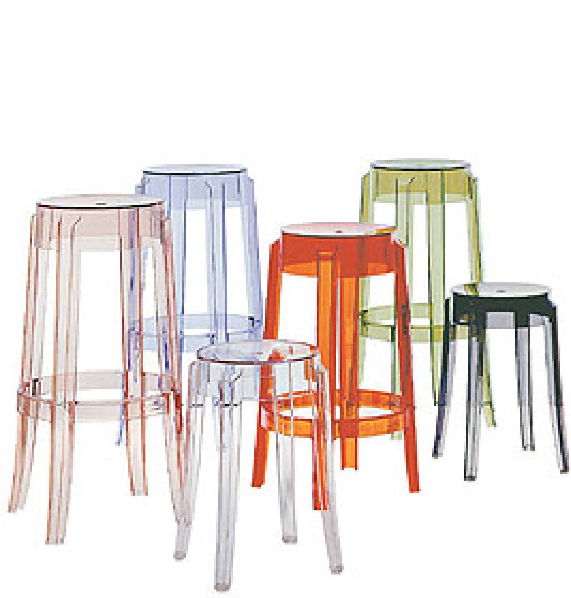 Charles Ghost tabouret set de 2 Kartell