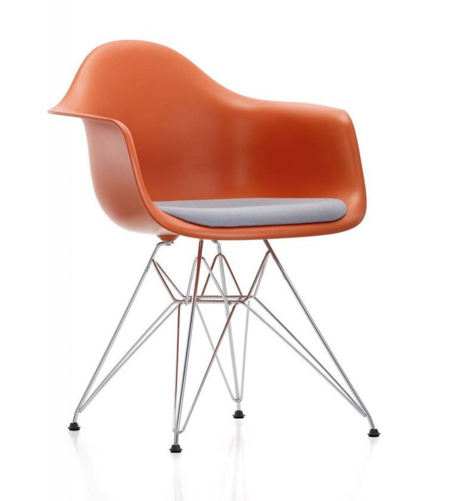 Eames Plastic Arm Chair DAR chaise avec coussin d'assise Vitra