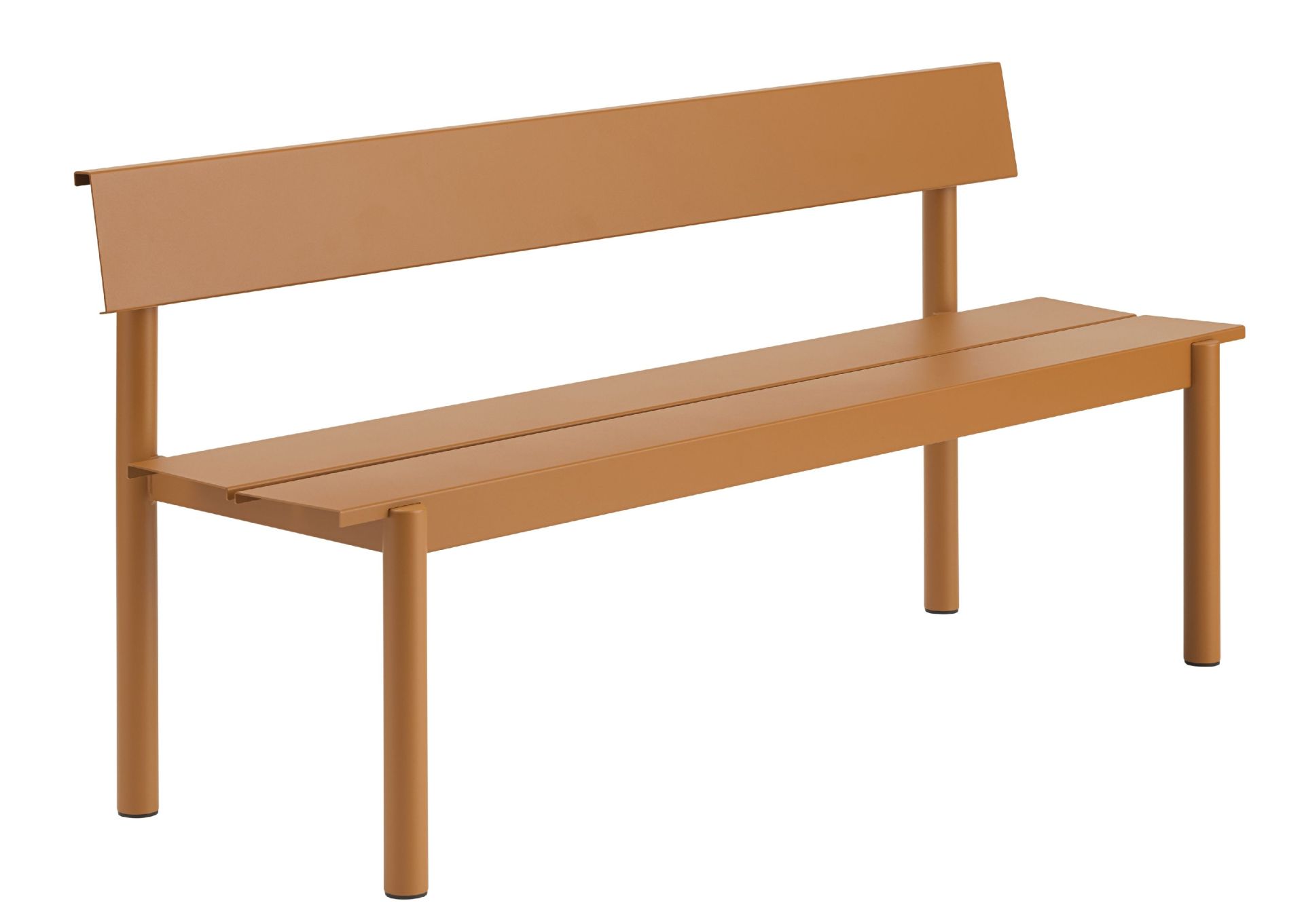 Linear Steel Bench Banc d'extérieur avec dossier 170x34 cm Muuto