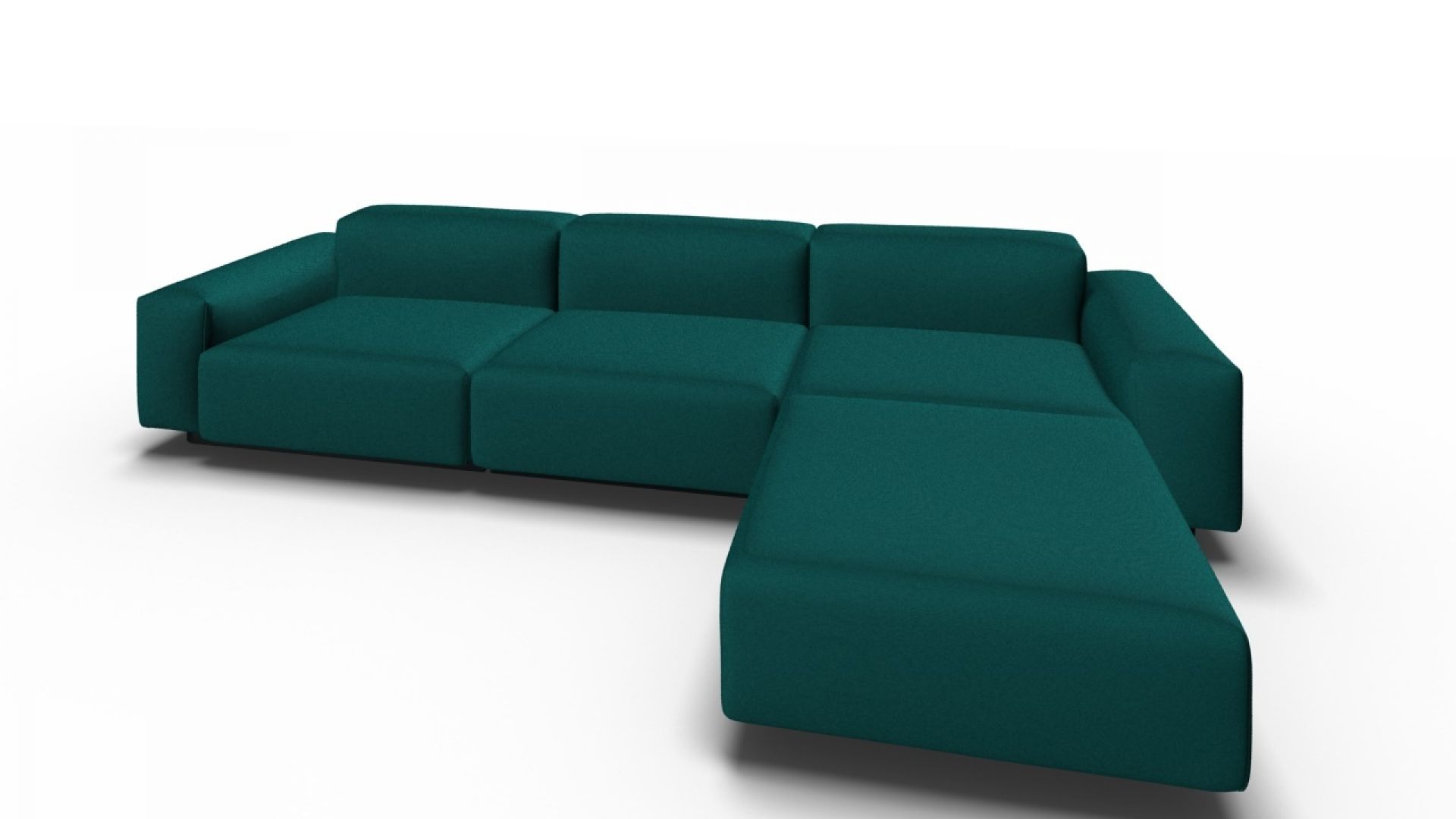 Soft Modular Sofa 3-Sitzer mit Chaise Longue Vitra