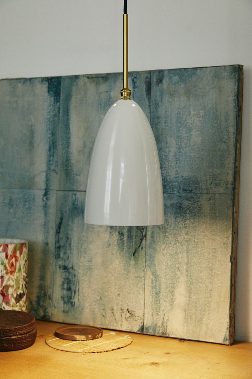 Gräshoppa lampe de Suspendue blanc albâtre brillan Gubi