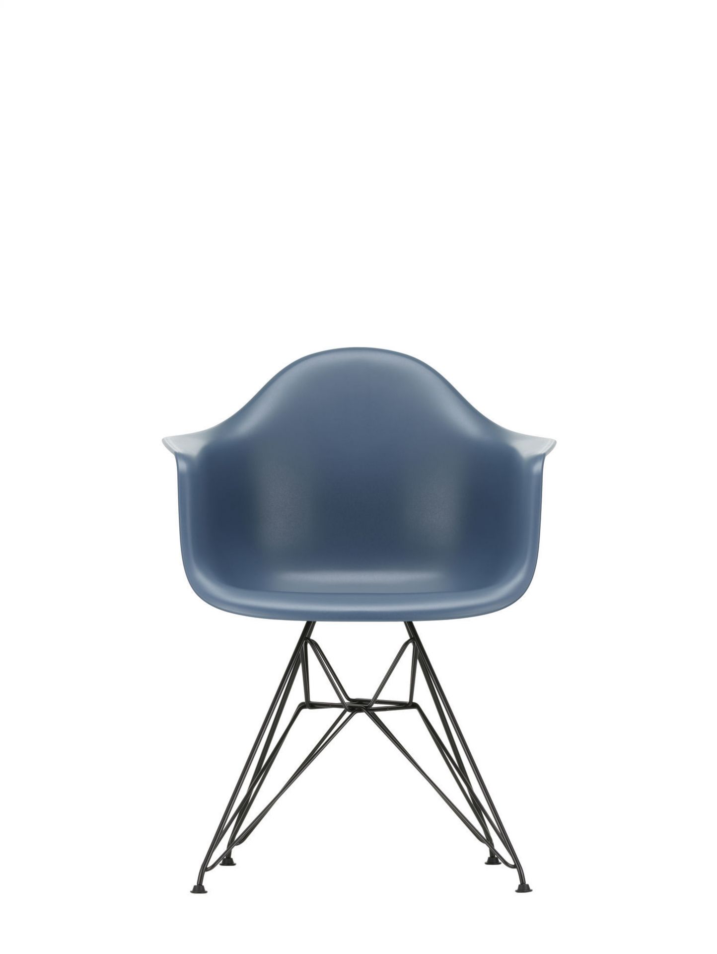Eames Plastic Arm Chair DAR Chaise Vitra Chromé - Blanc