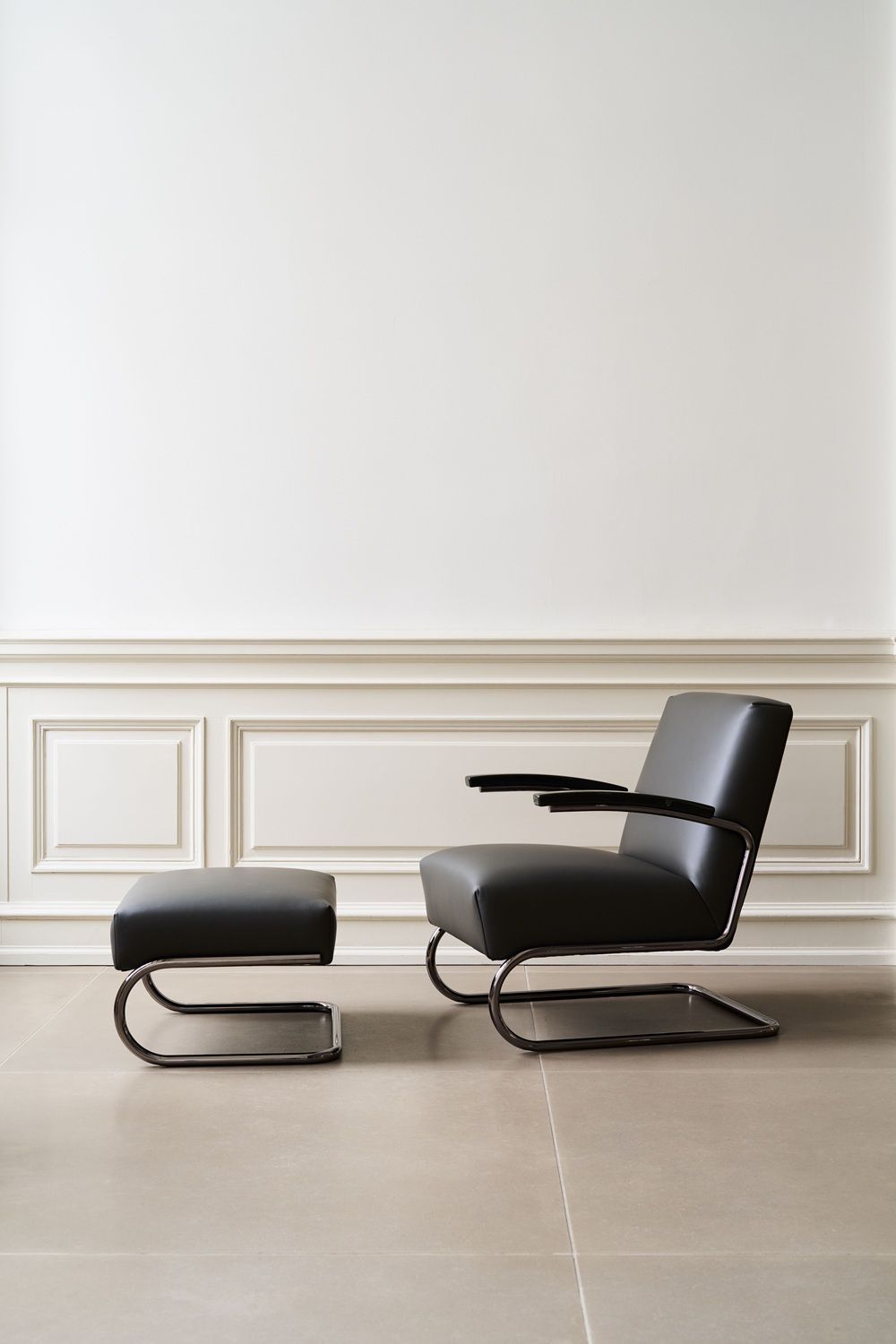 JS. Thonet by Jil Sander S 411 H / S411 H Pouf Nordic Thonet