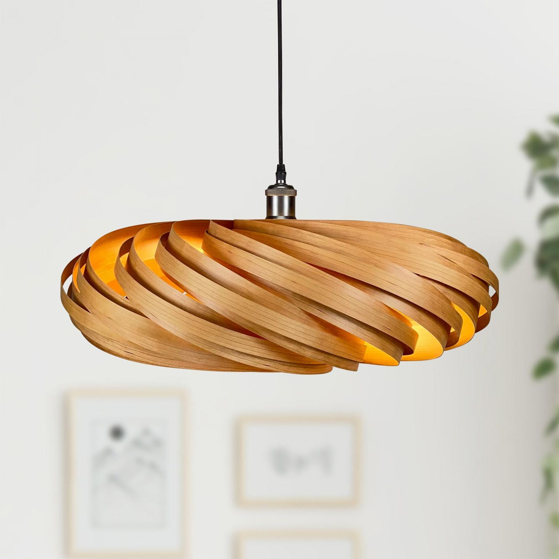 Veneria Lampe à suspendre Ø60 cm Cerisier Gofurnit