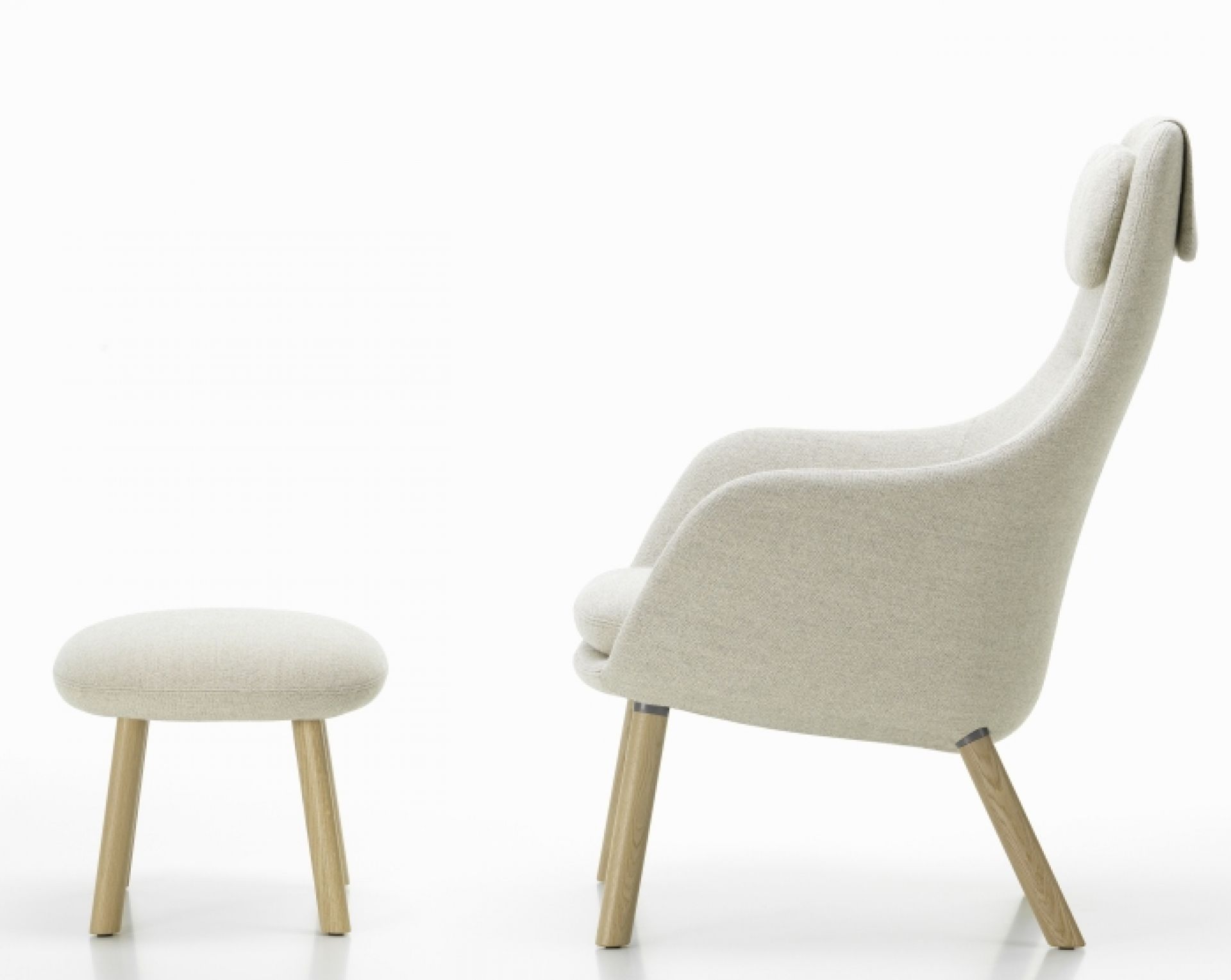 Hal Lounge Chair Fauteuil + Ottoman Coussin d'assise en vrac Vitra  