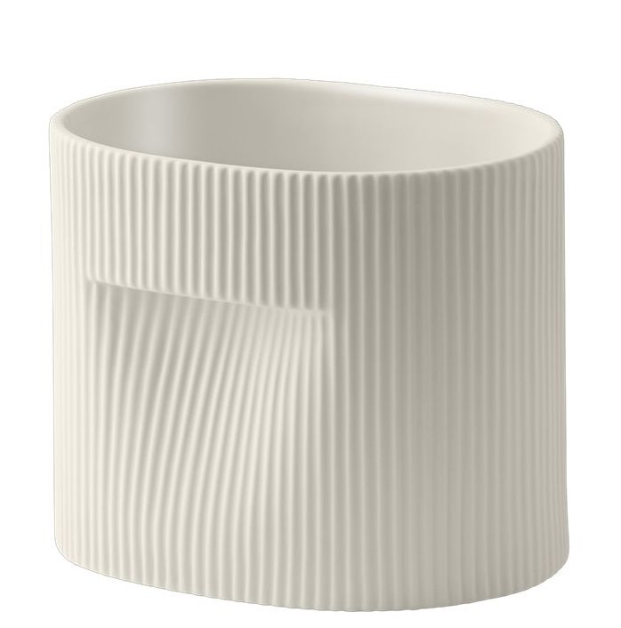 Ridge Planter pot de fleurs Muuto Blanc cassé H 15 cm