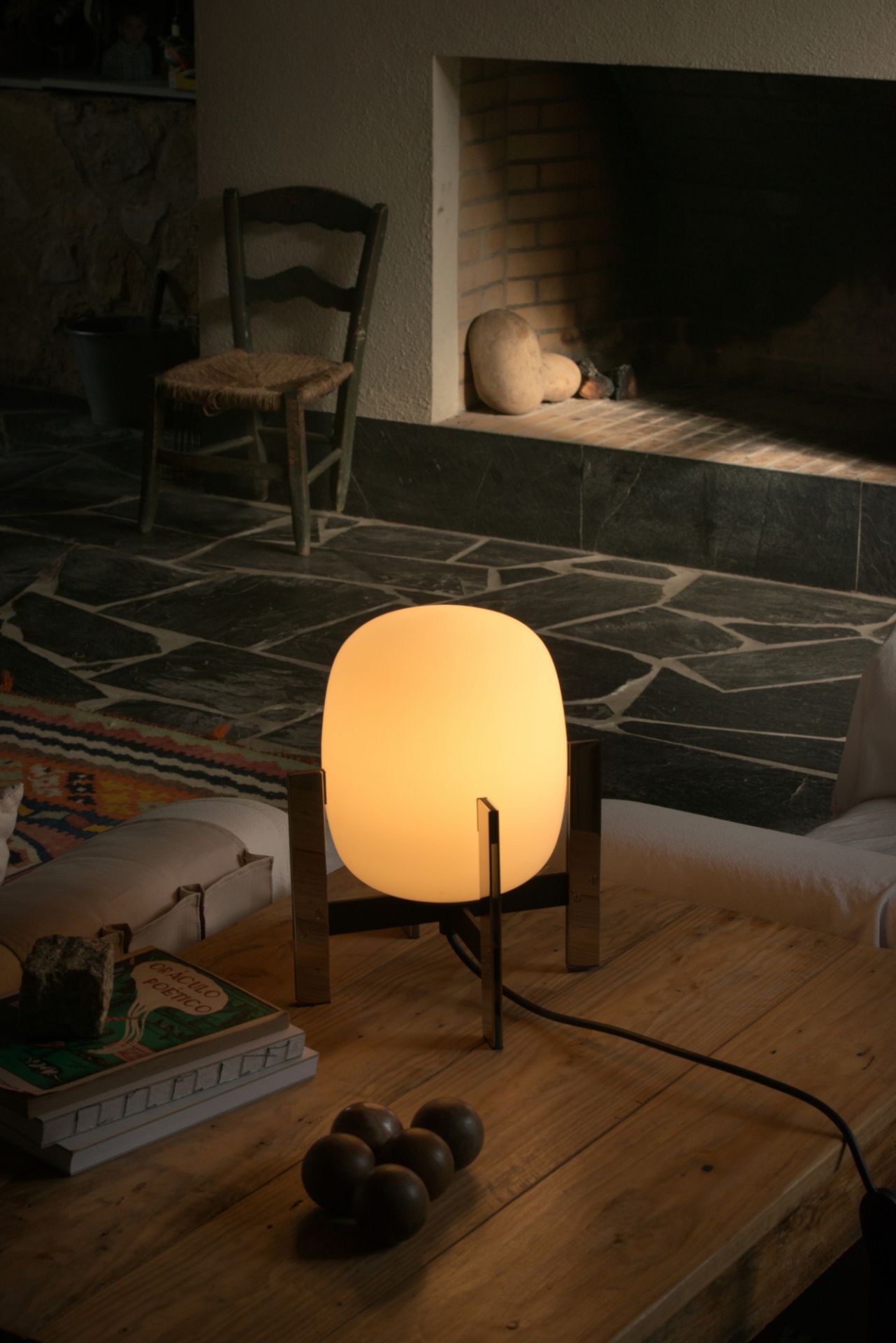 Cestita Metálica lampe de table / lanterne de table Santa & Cole