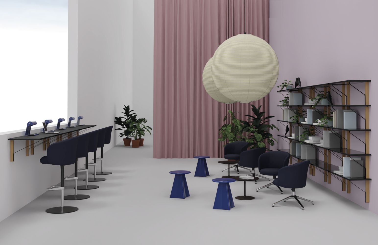 Mikado High Fauteuil / Tabouret de bar Vitra