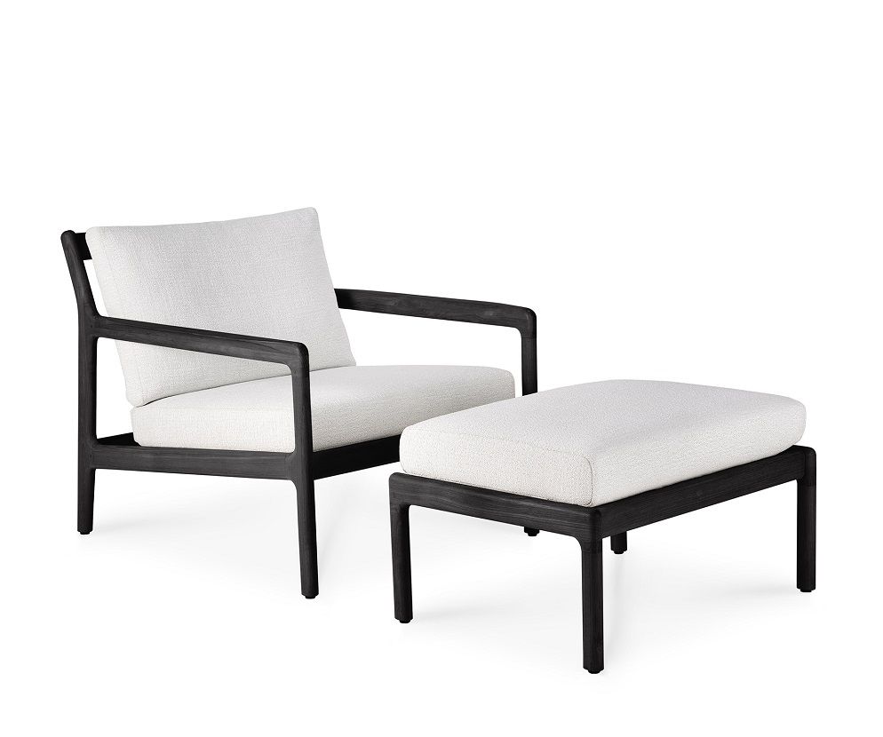 Jack Outdoor Tabouret rembourré Teck Noir Ethnicraft