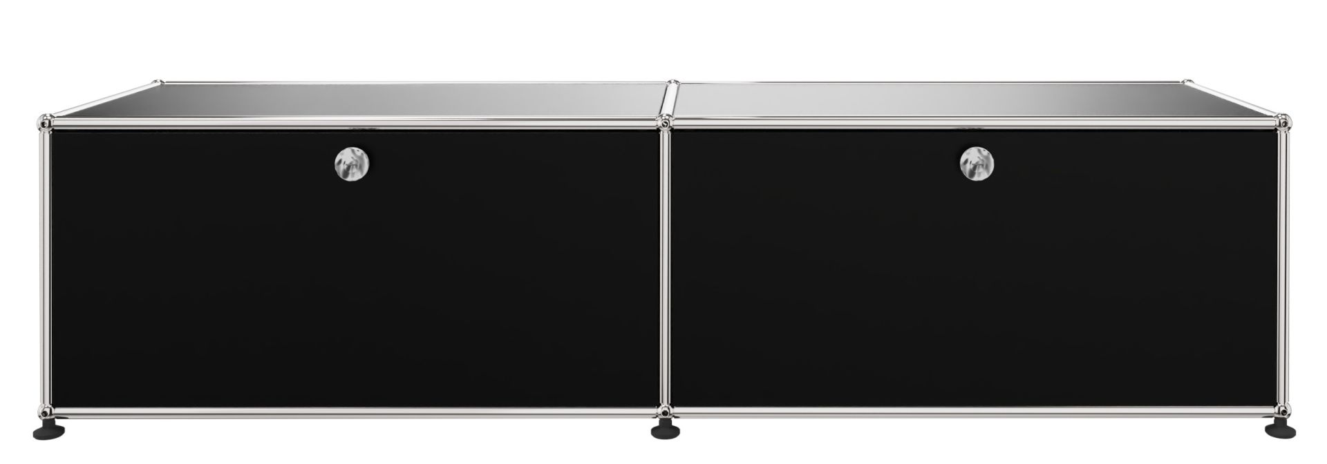 USM Haller Lowboard 2 Volets Noir graphite - FAST DELIVERY