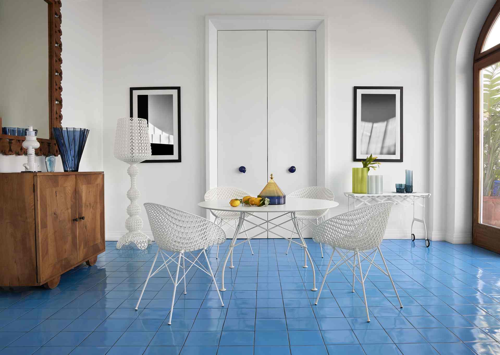 Smatrik Chaise d'extérieur Kartell blanc