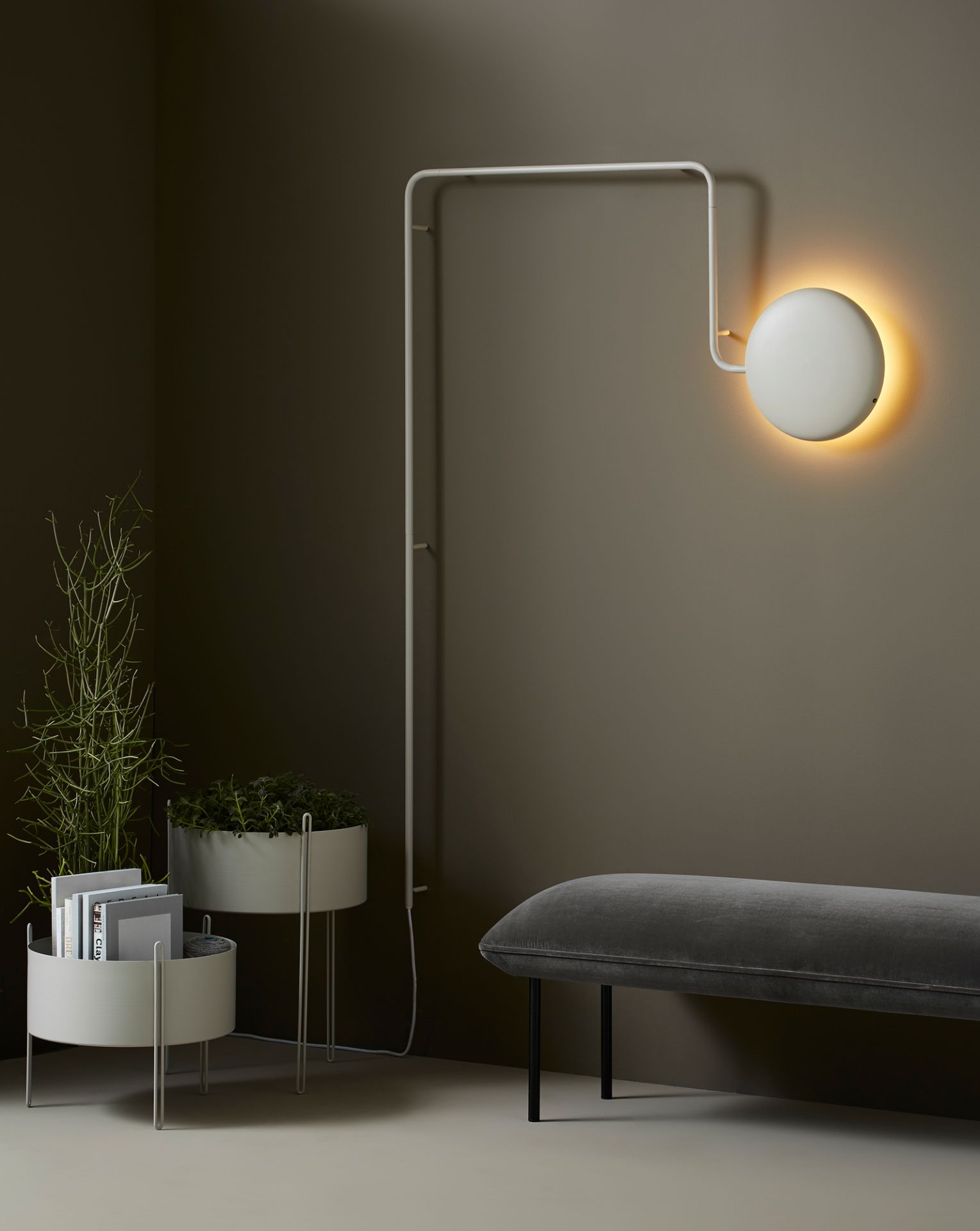 Pidestall Jardinière Grand Taupe Woud