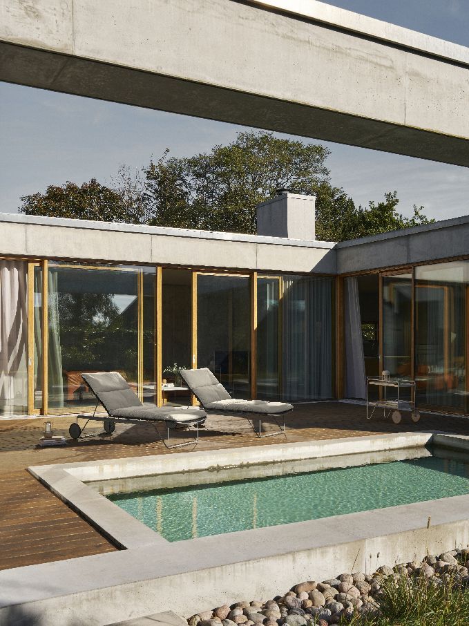 Click Chaise Longue ajustable Bain de soleil extérieur HOUE