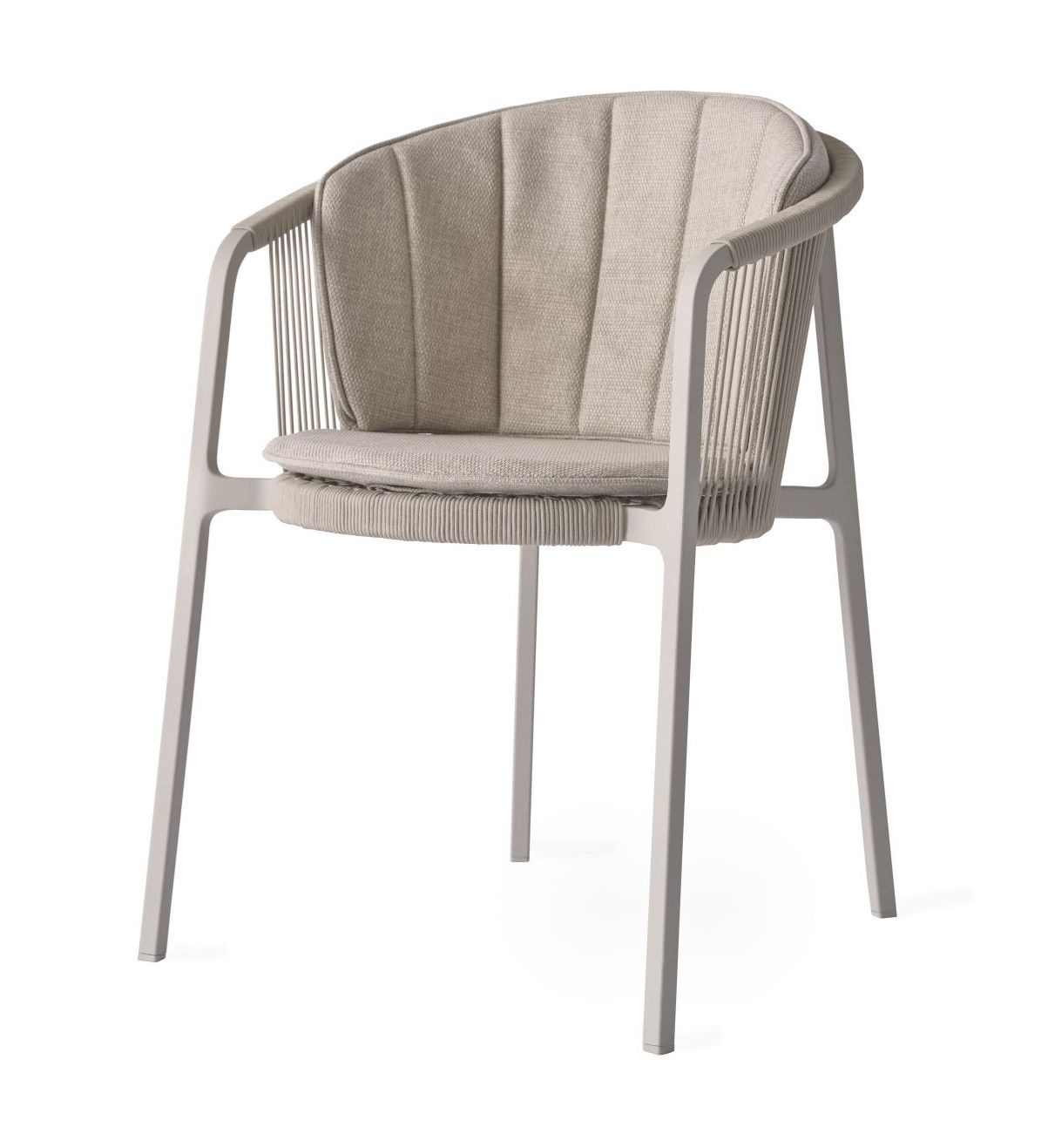 Lagrasse Chair Outdoor Vipp avec coussin d'assise et de dossier