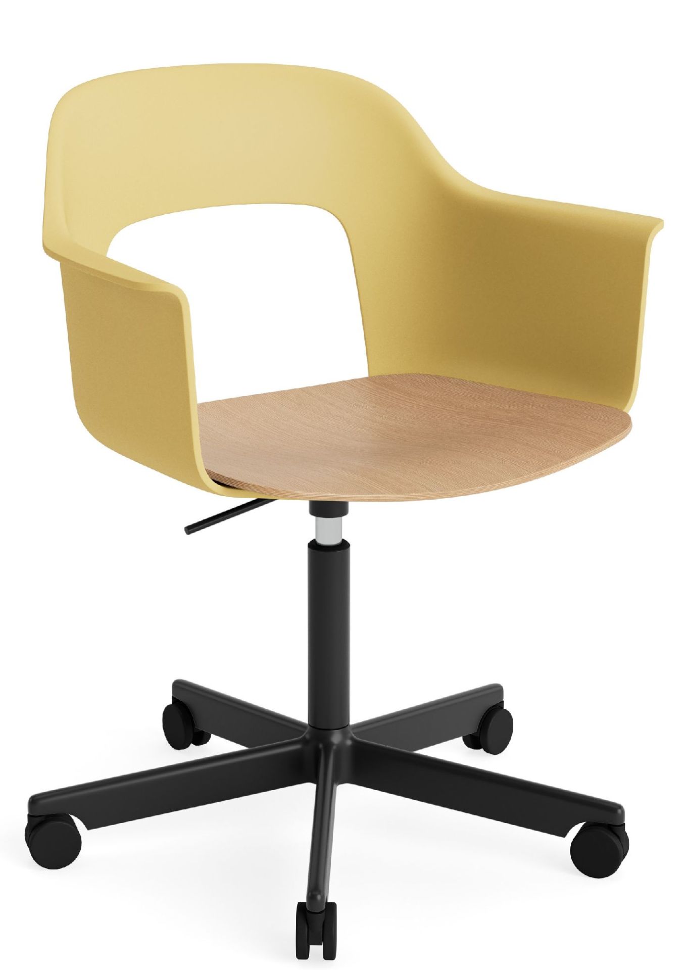 Layout Armchair 242 Fauteuil 4 pieds en étoile Vérin à gaz avec fonction pivotante Hay