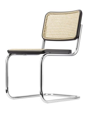 S 32 V Tube en acier Classique à bras oscillant libre CHROME / NOIR Thonet COMBINAISON PRÉFÉRÉE