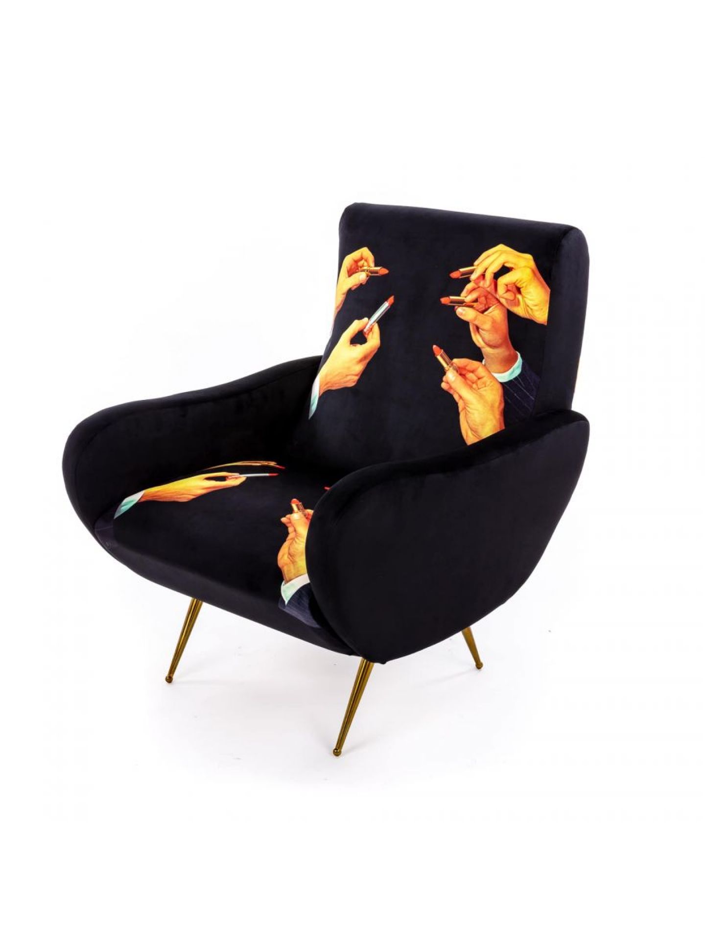 Toiletpaper fauteuil Lipsticks black Seletti