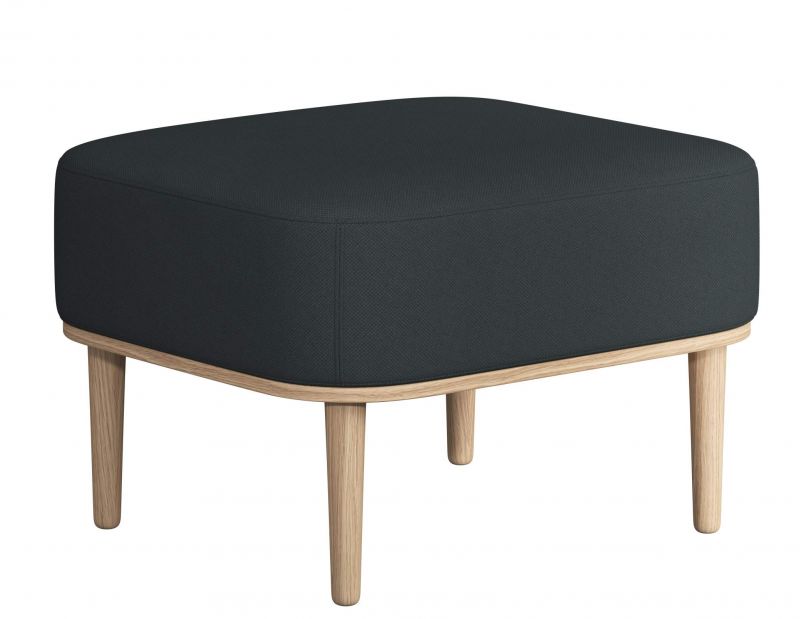 Serena Pouf Ottoman chêne naturel novoform Gris fantôme