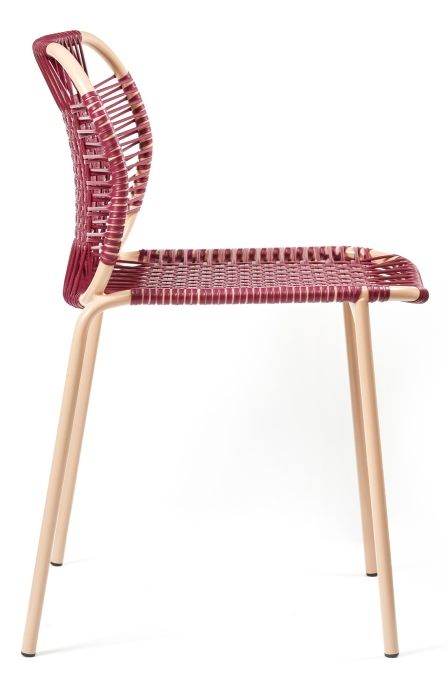 Cielo Stacking Chair Chaise empilable Outdoor ames Rouge - Pink sand