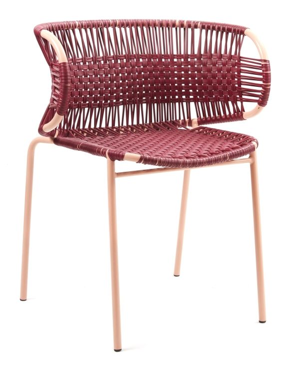 Cielo Stacking Armchair Chaise à accoudoirs empilable Outdoor ames Rouge - Rose sable