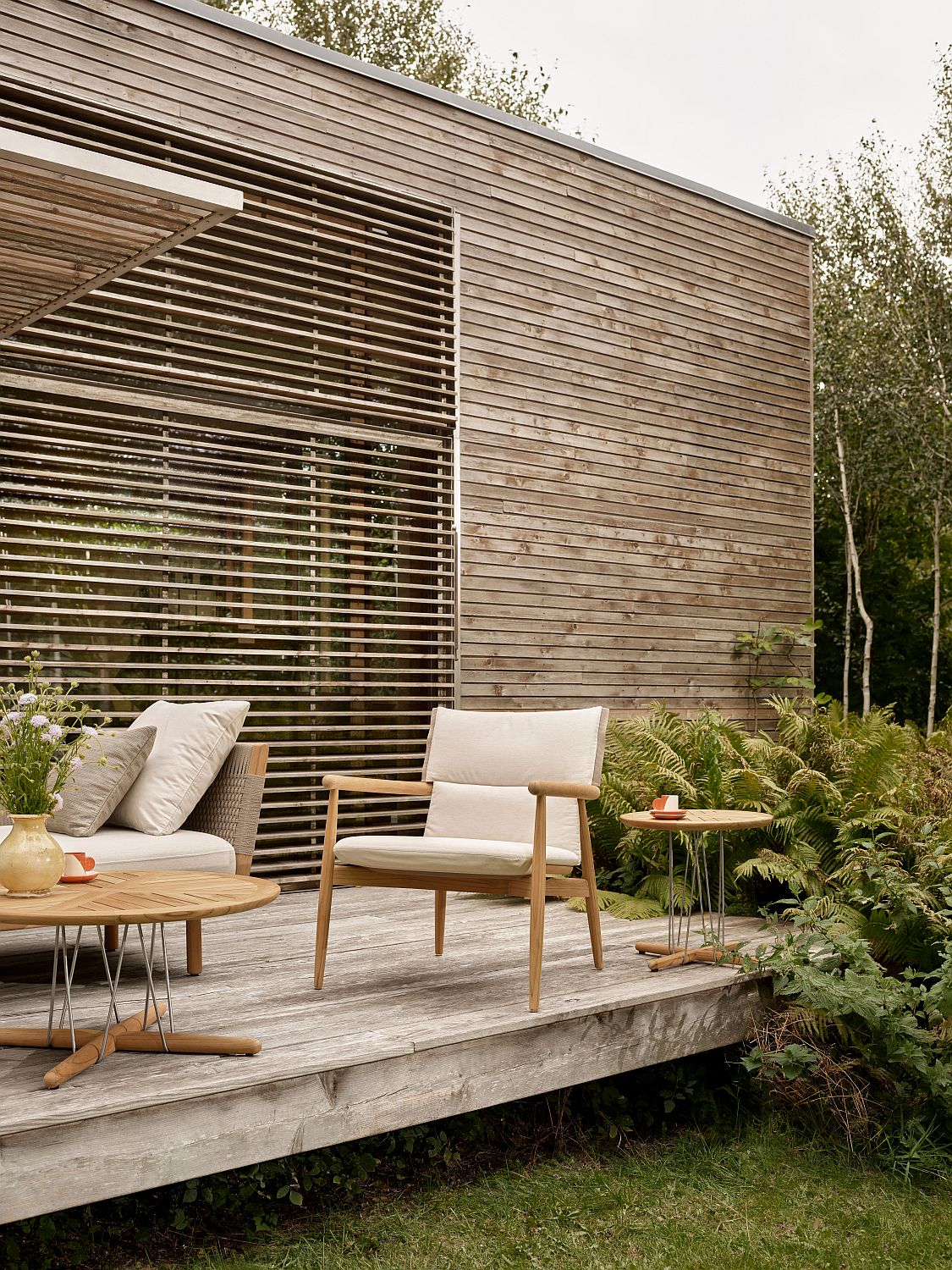 Embrace Outdoor Lounge Chair Chaise longue avec Coussin Carl Hansen & Søn