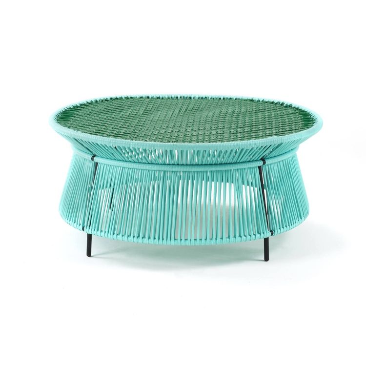 Caribe Low Side Table Table d'appoint basse Outdoor ames Turquoise / Vert émeraude / Noir