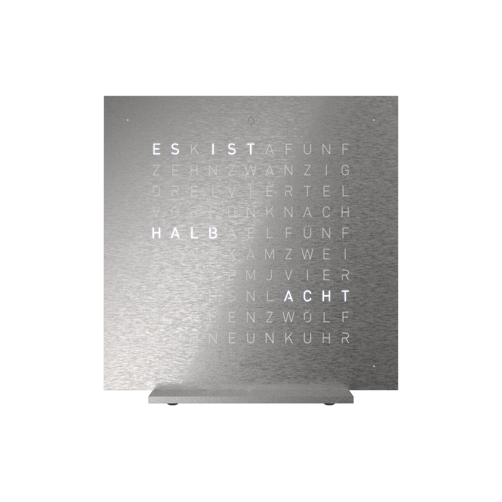  Earth 13.5 Steel Series Horloge de table version / Montre Allemande QLOCKTWO