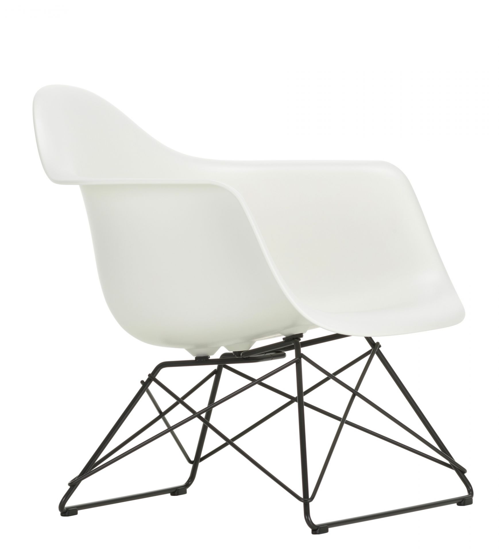 Eames Plastic Arm Chair DAW Chaise Vitra Érable jaunâtre - Sea blue