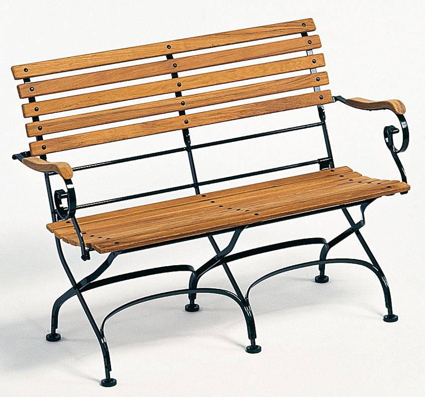 Classic Banc 2 places avec accoudoirs Outdoor Vert foncé Weishäupl