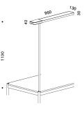 Slice² Lampe de table avec adaptateur pour USM Haller Serien Lighting